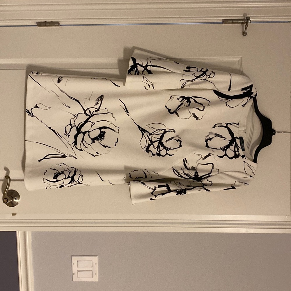Ralph Lauren white & Black Dress-NWT
